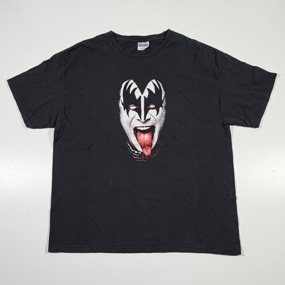 Vintage KISS Gene Simmons Shirt XL Hanes Heavyweight Demon Tee